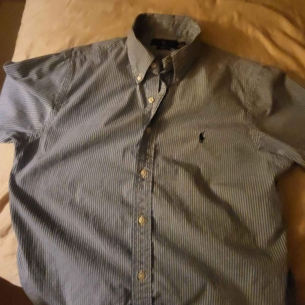 Polo by Ralph Lauren Men's L/S Striped Dress Shirt (16-40/41 - Slim Fit)